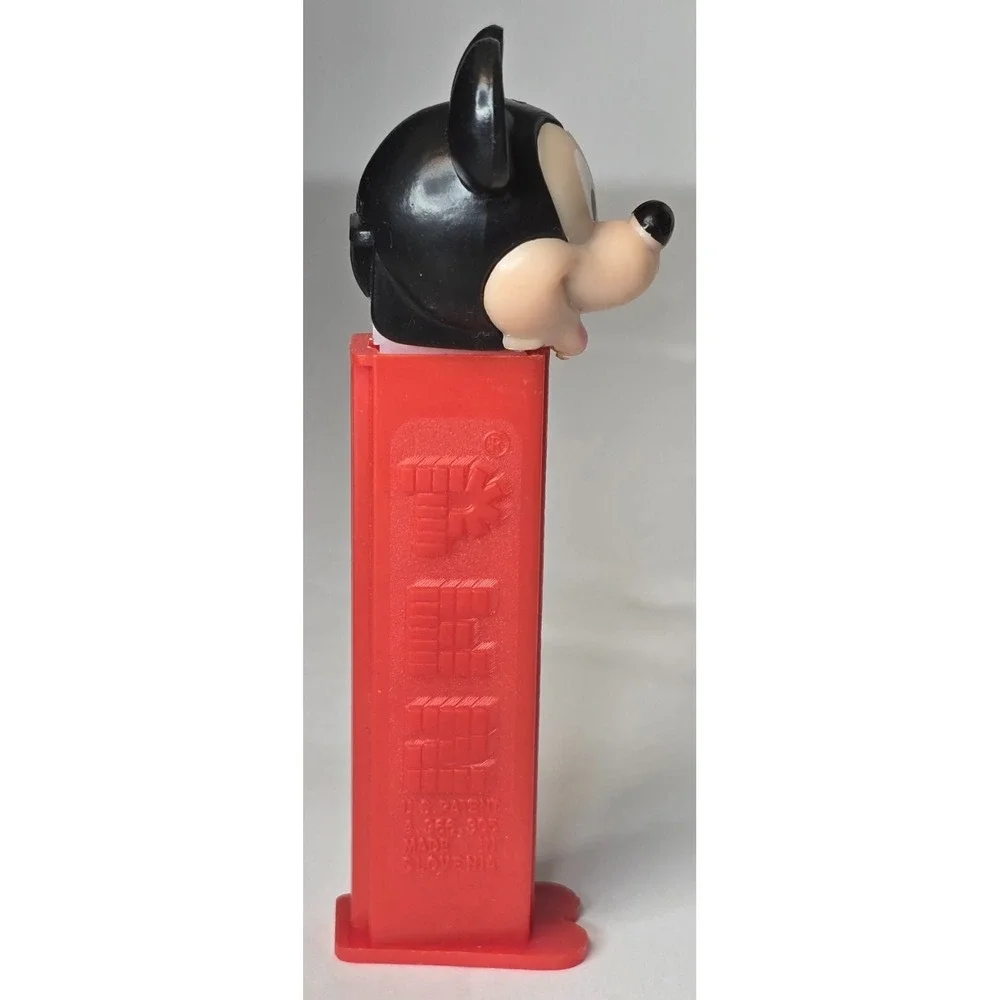 VINTAGE PEZ DISNEY'S MICKEY MOUSE RED‎ DISPENSER WITH FEET COLLECTIBLE EUC